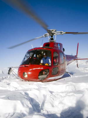 Heliboarding-Bergführer Snowboardlehrer Zermatt