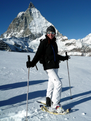 Schneeschuhwandern Schneeschuhlaufen Bergführer Zermatt